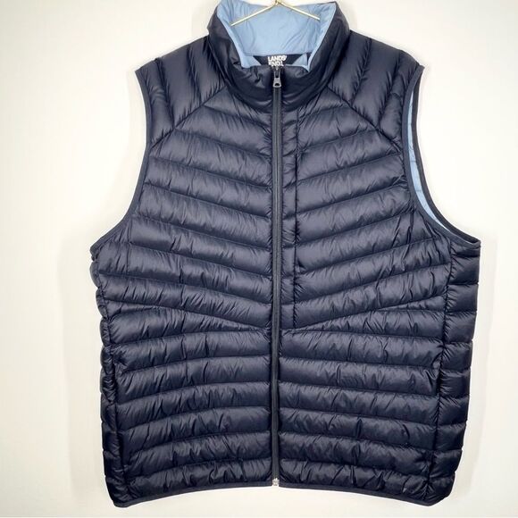 Lands’ End Wanderweight Ultralight Navy Blue Down Puffer Vest XL (46-48) - Picture 2 of 12